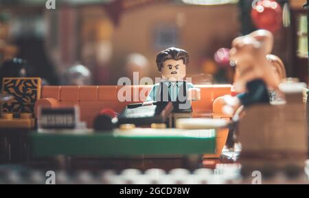 Minifigure LEGO a Central Perk Foto Stock