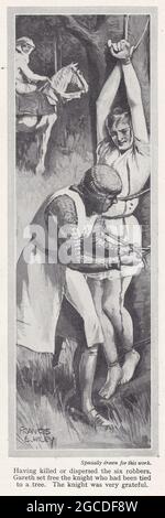 Illustrazione vintage di Gareth e Lynette Foto Stock