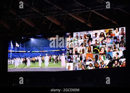 Tokyo, Giappone. 8 agosto 2021. Cerimonia di chiusura dello Stadio Olimpico, cerimonia di chiusura dello Stadio Olimpico, 08.08.2021 Olimpiadi estive 2020, dal 23.07. - 08.08.2021 a Tokyo/Giappone. Â di credito: dpa/Alamy Live News Foto Stock