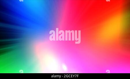 Tinte multicolore di sfondo. Illustrazione del rendering della luce 3d a colori Radiance Foto Stock