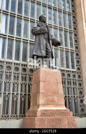 Cornelius Vanderbilt statua, la Grand Central Station, NYC Foto Stock