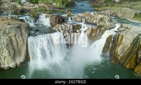 Conosciuta come la niagra dell'ovest lo shoshone cade Foto Stock