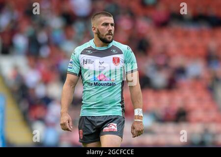 Greg Minikin (3) di Hull KR in azione durante il gioco Foto Stock