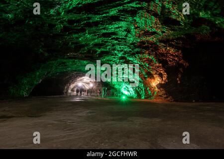 La Grotta di sale di Çankırı è una grotta molto antica che mostra le testimonianze di attività umane risalenti al periodo Hittite Foto Stock