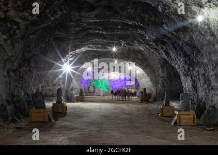 La Grotta di sale di Çankırı è una grotta molto antica che mostra le testimonianze di attività umane risalenti al periodo Hittite Foto Stock