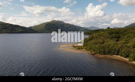Foto aerea, Loch Lomond, Scozia Foto Stock