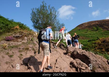 Conic Hill Walk, Loch Lomond, Scozia Foto Stock