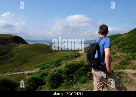 Conic Hill Walk, Loch Lomond, Scozia Foto Stock