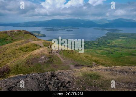 Conic Hill Walk, Loch Lomond, Scozia Foto Stock