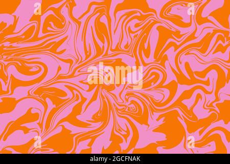 Rotazioni casuali arancione e rosa Foto Stock