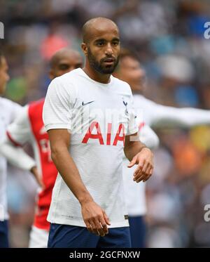 Londra, Regno Unito. 04 agosto 2021. 08 Agosto 2021 -Tottenham Hotspur V Arsenal - Pre Season friendly - Tottenham Hotspur Stadium Lucas Moura durante la partita contro Arsenal Picture Credit: Credit: Mark Pain/Alamy Live News Foto Stock