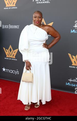 8 agosto 2021, Marina del Rey, CA, Stati Uniti: LOS ANGELES - 8 AGOSTO: Aisha Hinds agli eredi di Afrika 4° Premio Internazionale Donne del potere annuale al Marriott Marina del Rey l'8 agosto 2021 a Marina del Rey, CA (immagine di credito: © Kay Blake/ZUMA Press Wire) Foto Stock