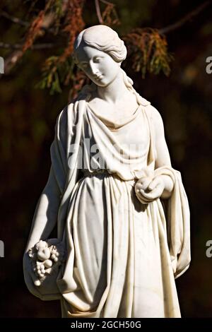 Ballarat Australia / Thomas Stoddart statue di marmo nel Ballarat Botanical Gardens.Ballarat Victoria Australia. Foto Stock