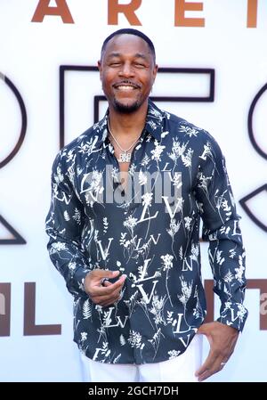 Los Angeles, California. 8 agosto 2021. Tank, al Los Angeles Premiere del 'rispetto' di MGM al Regency Village Theatre di Los Angeles, California, l'8 agosto 2021. Credit: Faye Sadou/Media Punch/Alamy Live News Foto Stock