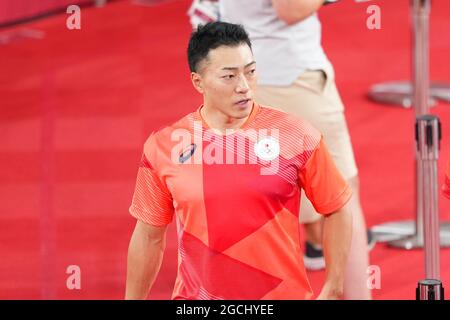 Shizuoka, Giappone. 8 agosto 2021. Yudai Nitta (JPN) Ciclismo : Semifinali Keirin per uomini durante i Giochi Olimpici di Tokyo 2020 al Velodrome di Izu a Shizuoka, Giappone . Credit: Shutaro Mochizuki/AFLO/Alamy Live News Foto Stock