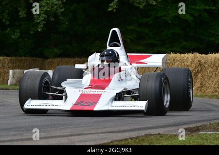 Damon Hill, Ewen Sergison, Shadow DN1, Grand Prix Greats, The Maestros - i grandi All-Rounders del Motorsport, Goodwood Festival of Speed, Goodwood House, Foto Stock