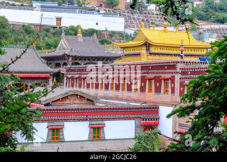 Monastero di Ta'er, Kumbum. Xining, Qinghai, Paese di Huangzhong, Cina. Questo monastero buddista tibetano fondato nel 1583 è secondo solo a Lhasa in impo Foto Stock