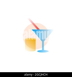 Bar. Icona vettore in stile gradiente. Illustrazione modificabile Illustrazione Vettoriale