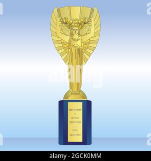 Rimet Cup, campionato di calcio del vecchio mondo, illustrazione vettoriale Illustrazione Vettoriale
