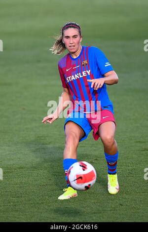 Sant Joan Despi, Spagna. 08 agosto 2021. Mariona Caldentey del FC Barcelona Donne in azione durante la partita di calcio pre-stagione tra FC Barcelona Women e Juventus FC Women. FC Barcelona Women ha vinto 6-0 su Juventus FC Women. Credit: Nicolò campo/Alamy Live News Foto Stock