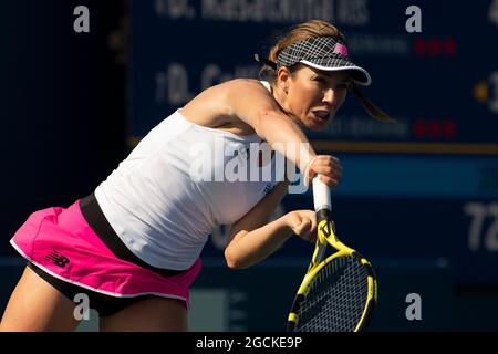 08 agosto 2021: Danielle Collins (USA) sconfisse Daria Kasatkina (RUS) 63 67(10) 61 nelle finali del Mupadala Silicon Valley Classic alla San Jose state University di San Jose, California. © Mal Taam/TennisClix/CSM Foto Stock