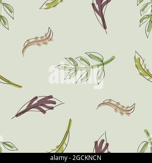 Foglie in caduta - sfondo vettoriale Illustrazione Vettoriale