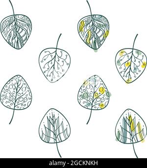 Set di lamelle disegnate a mano - illustrazione vettoriale Illustrazione Vettoriale