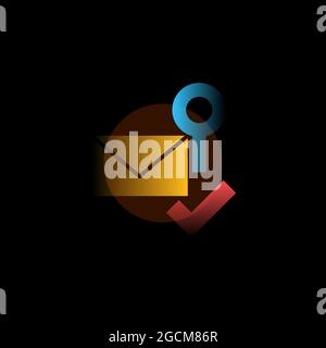 Verifica. Icona vettore in stile gradiente. Illustrazione modificabile Illustrazione Vettoriale