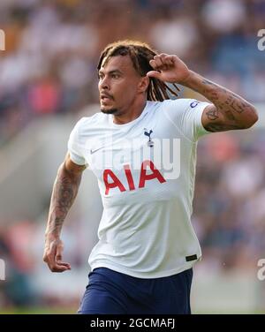 Colchester, Regno Unito. 21 luglio 2021. DELE Alli di Tottenham Hotspur durante la partita di pre-stagione di Colchester United contro Tottenham Hotspur al Weston Homes Community Stadium di Colchester, Inghilterra, il 21 luglio 2021. Foto di Andy Rowland. Credit: Prime Media Images/Alamy Live News Foto Stock