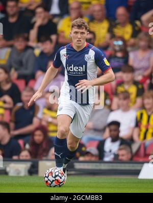 Watford, Regno Unito. 24 luglio 2021. Dara o'Shea di WBA durante la partita pre-stagione 2021/22 tra Watford e West Bromwich Albion a Vicarage Road, Watford, Inghilterra, il 24 luglio 2021. Foto di Andy Rowland. Credit: Prime Media Images/Alamy Live News Foto Stock