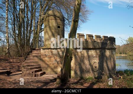 The Fort, Newstead Abbey, Nottinghamshire, Regno Unito. Foto Stock