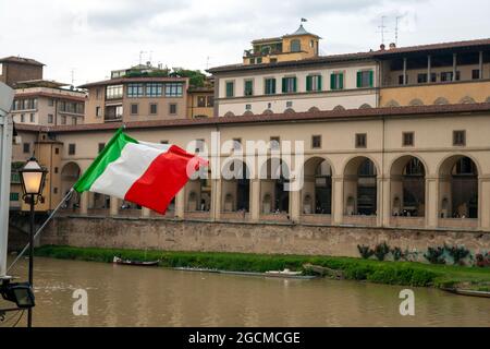 Il Corridoio Vasariano a Firenze. Foto Stock