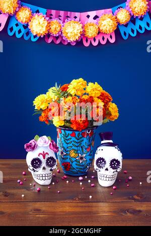 Giorno dei morti, Celebrazione di dia De Los Muertos background Foto Stock