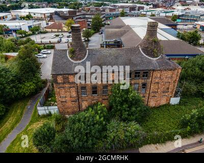 Stoke on Trent Aerial Drone Staffordshire News o immagini di segnalazione Foto Stock