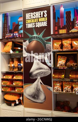 Hershey's Chocolate World Times Square di New York City, Stati Uniti d'America Foto Stock