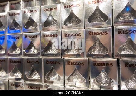 Hershey's Chocolate World Times Square di New York City, Stati Uniti d'America Foto Stock