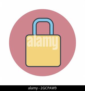 Grafica vettoriale di Secure - stile di accoppiamento a colori - illustrazione semplice. Tratto modificabile. Modello di disegno vettoriale.stile di contorno design.grafico vettoriale illustratore Illustrazione Vettoriale