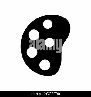 Vettore icona della tavolozza dei colori parte 2 - stile nero - illustrazione semplice. Tratto modificabile. Modello di disegno vettoriale.stile di contorno design.grafico vettoriale i Illustrazione Vettoriale