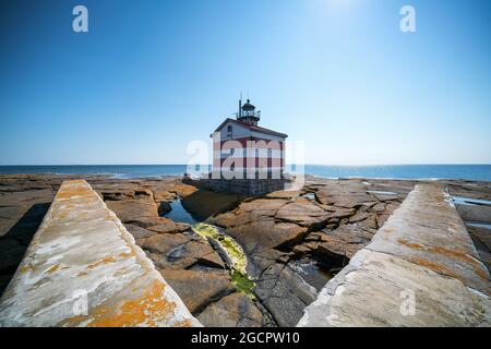 Al faro di Märket, Ahvenanmaa, Finlandia Foto Stock