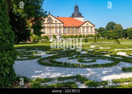 Palazzo barocco e parco paesaggistico Hundisburg in Sassonia-Anhalt Foto Stock