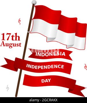 illustrazione del vettore del giorno dell'indipendenza dell'indonesia Illustrazione Vettoriale