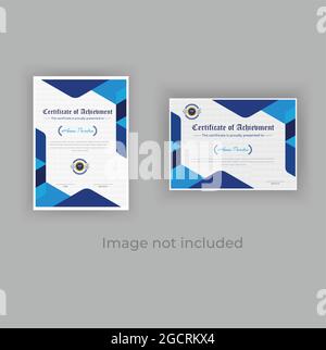 Modello certificato di conseguimento con badge Premium Vector Illustrazione Vettoriale