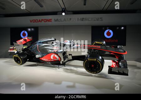 Lancio della McLaren MP4-27, 01 febbraio 2012. McLaren Technology Center, Woking, Regno Unito. Foto Stock