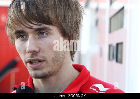 Charles Pic (fra) Marussia F1 Team. Formula uno Testing, Barcellona, Spagna. 23 febbraio 2012. Foto Stock