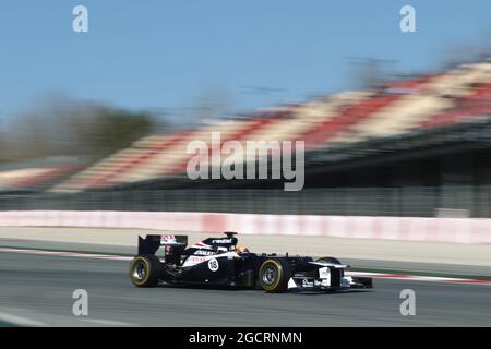 Pastore Maldonado (VEN) Williams FW34. Formula uno Testing, Barcellona, Spagna. 2 marzo 2012. Foto Stock