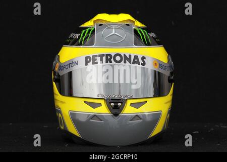 Il casco di Nico Rosberg (GER) Mercedes GP. Gran Premio d'Australia, giovedì 15 marzo 2012. Albert Park, Melbourne, Australia. Foto Stock