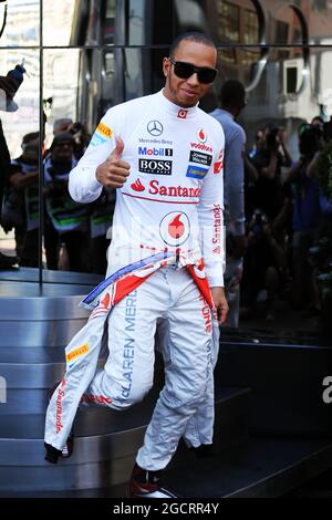 Lewis Hamilton (GBR) McLaren. 26.05.2012. Campionato del mondo Formula 1, Rd 6, Gran Premio di Monaco, Monte Carlo, Monaco, Giorno di qualificazione - www.xpbimages.com, e-mail: requests@xpbimages.com - è richiesta una copia della pubblicazione per le foto stampate. Ogni immagine utilizzata è a pagamento. Â© Copyright: Batchelor / immagini XPB Foto Stock