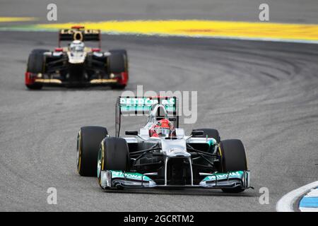 Michael Schumacher (GER) Mercedes AMG F1 W03. Gran Premio di Germania, domenica 22 luglio 2012. Hockenheim, Germania. Foto Stock