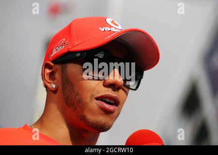 Il vincitore della gara Lewis Hamilton (GBR) McLaren. Gran Premio di Ungheria, domenica 29 luglio 2012. Budapest, Ungheria. Foto Stock