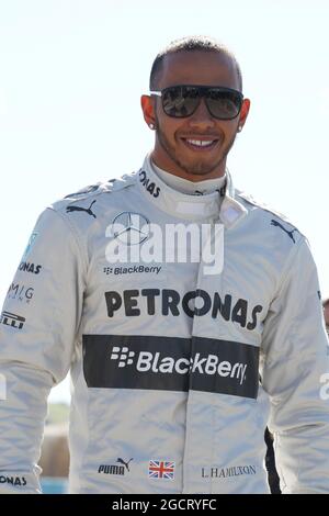 Lewis Hamilton (GBR) Mercedes AMG F1. Lancio di Mercedes AMG F1 W04, lunedì 4 febbraio 2013. Jerez, Spagna. Foto Stock